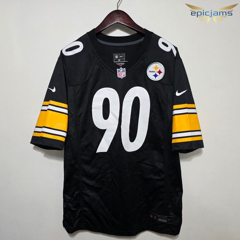 Nike NFL Pittsburgh Steelers T.J. Watt #90 Black Football Jersey Men's Sz Midium